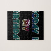 今日は私の誕生日アートプリント ジグソーパズル (横)