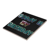 今日は私の誕生日アートプリント タイル (側面)