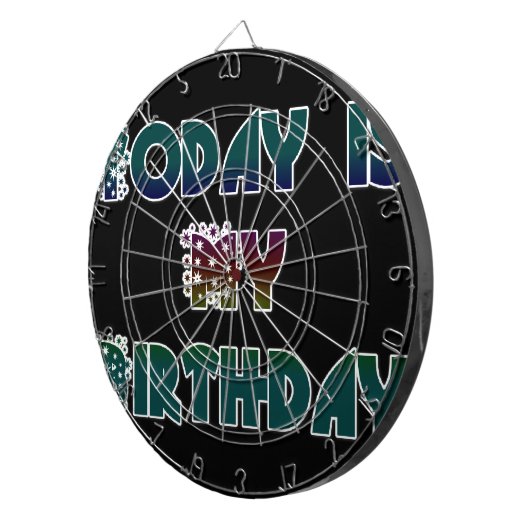 今日は私の誕生日アートプリント ダーツボード (正面右)
