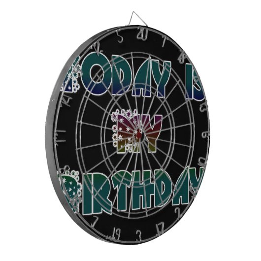 今日は私の誕生日アートプリント ダーツボード (正面左)
