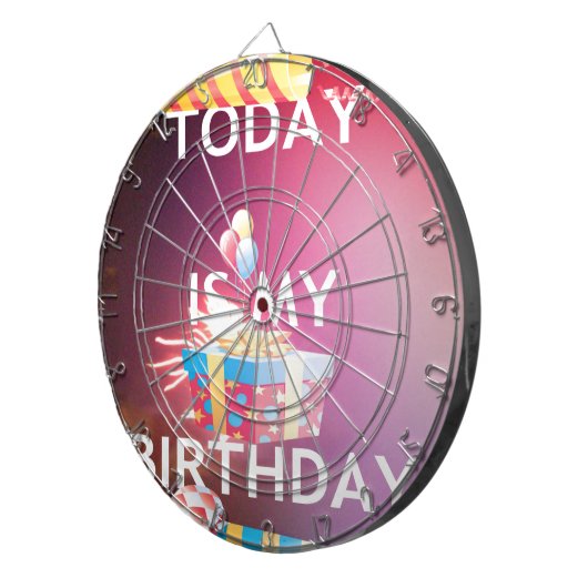 今日は私の誕生日アートプリント ダーツボード (正面右)