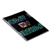 今日は私の誕生日アートプリント ノートブック (右側)