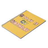 今日は私の誕生日アートプリント ノートブック (左側)