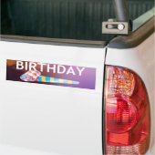 今日は私の誕生日アートプリント バンパーステッカー (トラック上)