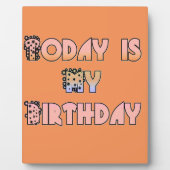 今日は私の誕生日アートプリント フォトプラーク (正面)