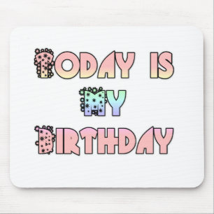 今日は私の誕生日アートプリント マウスパッド