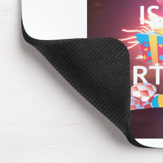 今日は私の誕生日アートプリント マウスパッド (コーナー)