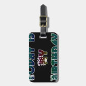 今日は私の誕生日アートプリント ラゲッジタグ (正面縦)