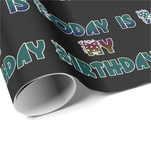 今日は私の誕生日アートプリント ラッピングペーパー (ロールコーナー)