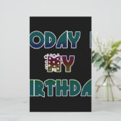 今日は私の誕生日アートプリント 便箋 (スタンド正面)