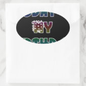 今日は私の誕生日アートプリント 楕円形シール (バッグ)