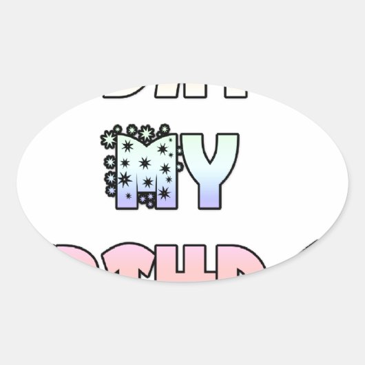 今日は私の誕生日アートプリント 楕円形シール (正面)