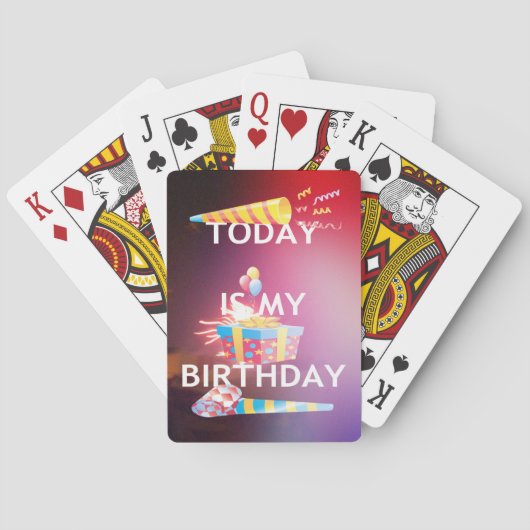 今日は私の誕生日 アートプリント トランプ (裏面)
