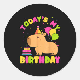 今日は私の誕生日 カピバラ好き女子 誕生日 ラウンドシール