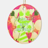 今日は私の誕生日 セラミックオーナメント (左)