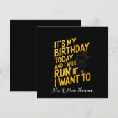 今日は私の誕生日！走りたいなら走る！ 招待状 (正面/裏面)