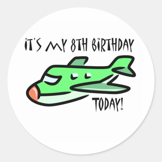 今日は私の8誕生日 ラウンドシール (正面)