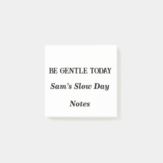 今日は穏やかに – メンタルヘルスカスタムリマインダー ポストイット (正面)