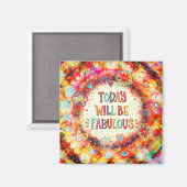 今日は素晴らしいおもしろいトレンディー カラフル マグネット (正面/裏面)