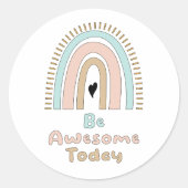 今日は素晴らしカラフル ラウンドシール (正面)