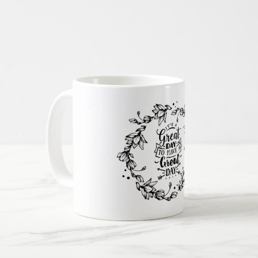 今日は素晴らし一日だ素晴らし コーヒーマグカップ (正面左)