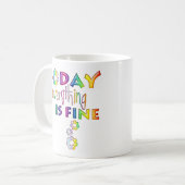 今日は素晴らし全て前向き考えるの1 コーヒーマグカップ (正面左)