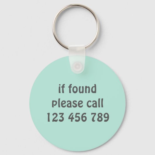 今日は素晴らし早くターコイズカスタム猫の写真 キーホルダー (裏面)