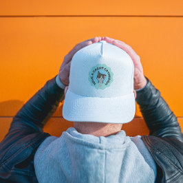 今日は素晴らし早くマンガ風の青い猫 キャップ