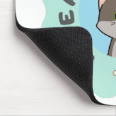 今日は素晴らし早くマンガ風の青い猫 マウスパッド (コーナー)