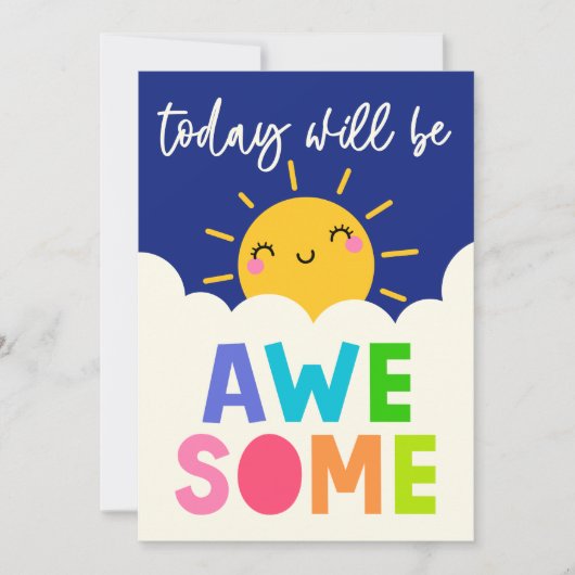 今日は素晴らし カード (正面)