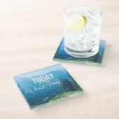 今日は素晴らし ガラスコースター (アングル)