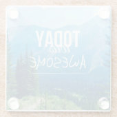 今日は素晴らし ガラスコースター (裏面)