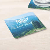 今日は素晴らし スクエアペーパーコースター (アングル)