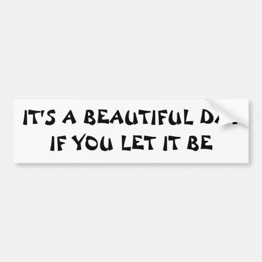 今日は綺麗もしな日だ バンパーステッカー (正面)