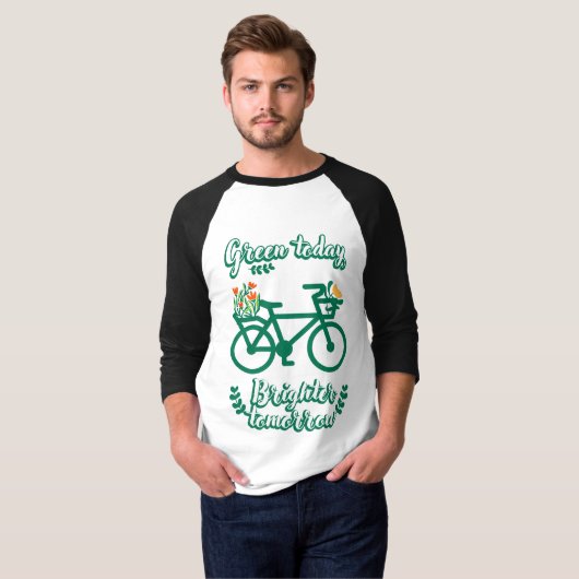 今日は緑、明日は明るい Tシャツ (正面フル)
