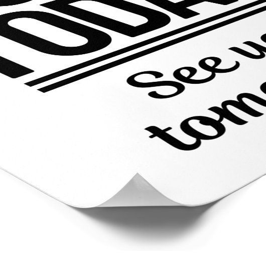 今日は締め切ってごめんなさい ポスター (角)