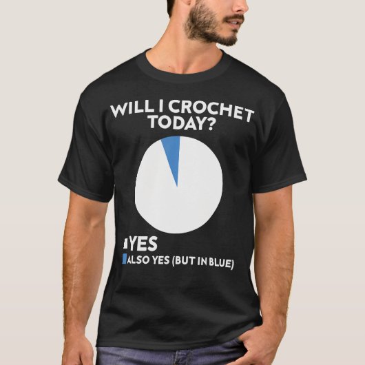 今日は編み物をするのか 編み物好きのかぎ針編み Tシャツ (正面)