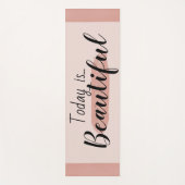 今日は美しいピンク感動的のヨガマット ヨガマット (正面)