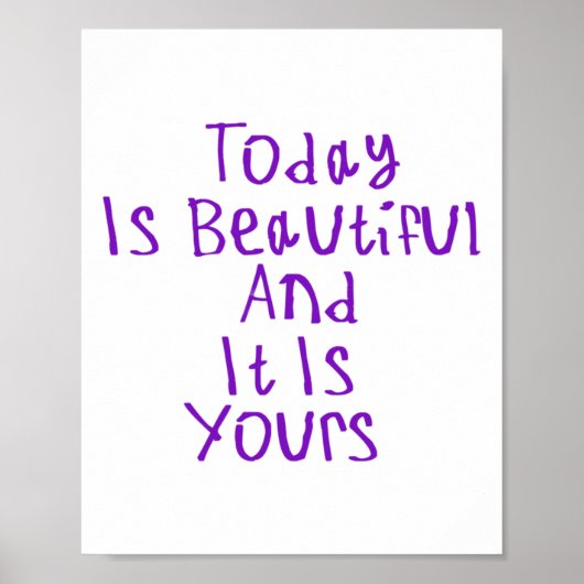 今日は美しく、それはあなたのステッカー1 ポスター (正面)