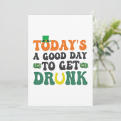 今日は聖パトリックの日に酔っ払うのに最適な日 面白い 招待状 (スタンド正面)