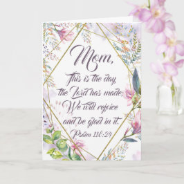 今日は聖書の聖句キリスト教の母の日である カード