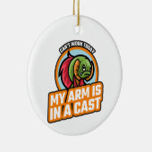 今日は腕がギプスだ セラミックオーナメント (右)