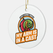 今日は腕がギプスだ セラミックオーナメント (左)