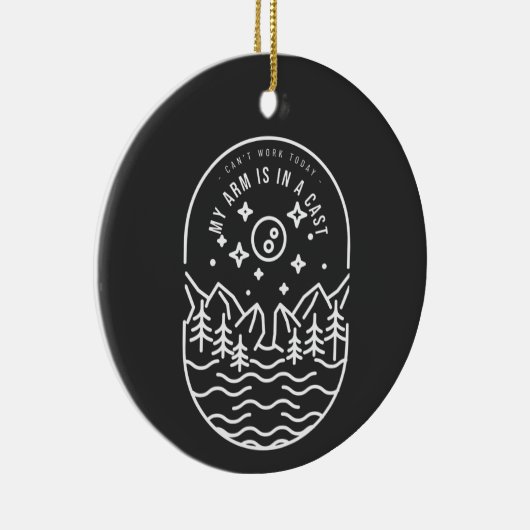 今日は腕がギプスだ セラミックオーナメント (右)
