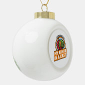 今日は腕がギプスだ セラミックボールオーナメント (左)