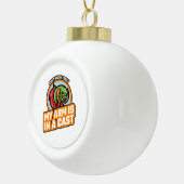 今日は腕がギプスだ セラミックボールオーナメント (右)