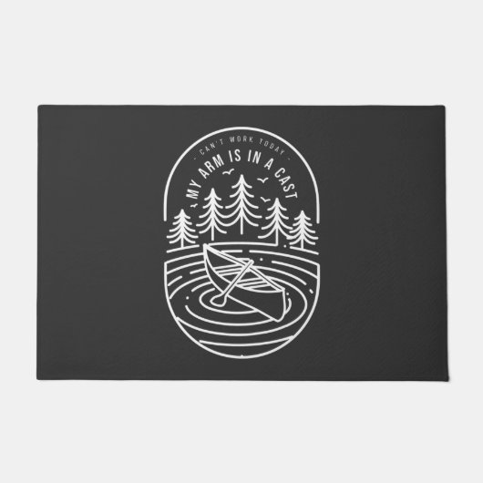 今日は腕がギプスだ ドアマット (正面)