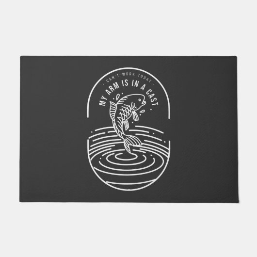 今日は腕がギプスだ ドアマット (正面)