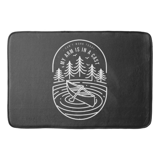 今日は腕がギプスだ  バスマット (正面)