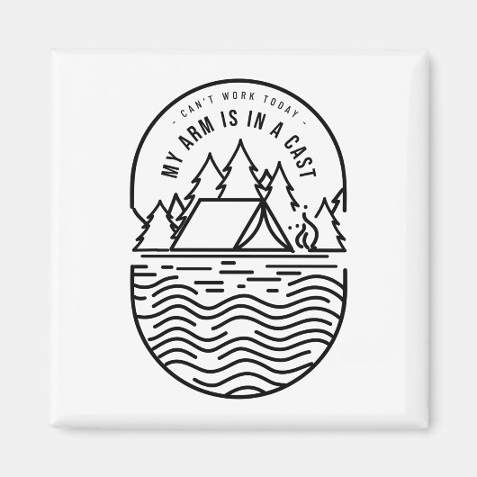 今日は腕がギプスだ マグネット (正面)